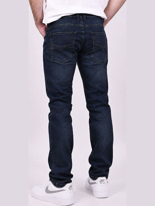 Men's Jeans Pants Relaxed Straight Fit Blue