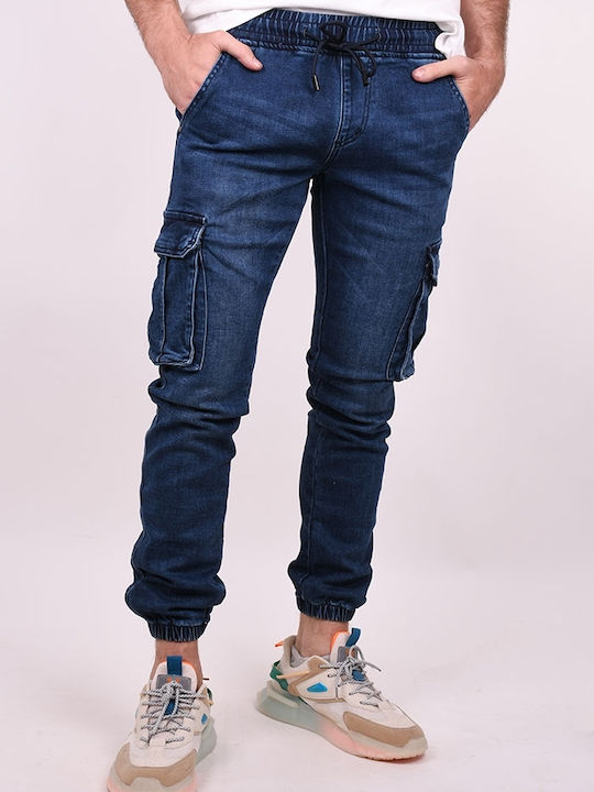 Herren Jeanshosen Cargo Blau