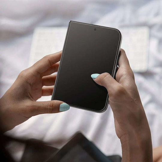 Tempered Glass Iphone Duo Spigen Glas.tr Ez Fit Pro Hd Privacy Aluminacore Антидраскотинно Стъкло За Защита На Поверителността За Външен Екран Agl12016