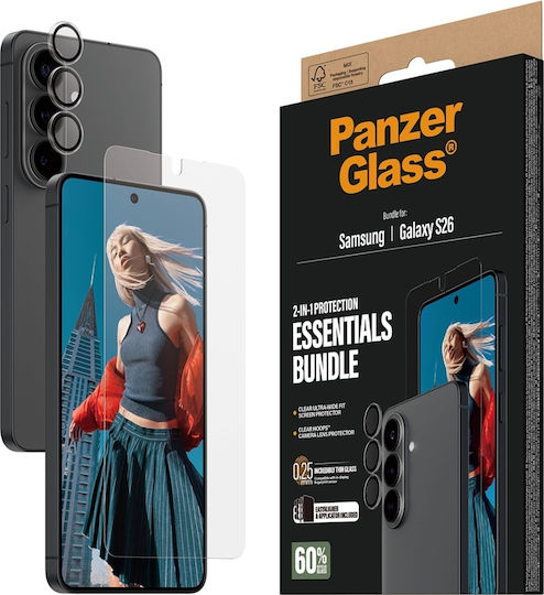 Panzerglass Hoops 2in1 Ultra-Breite Passform Glas + Linse Schutzset Samsung Galaxy S26