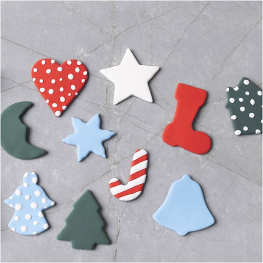 Metallische Weihnachtskeksausstecher Designs 3-5.7cm 10 Stück