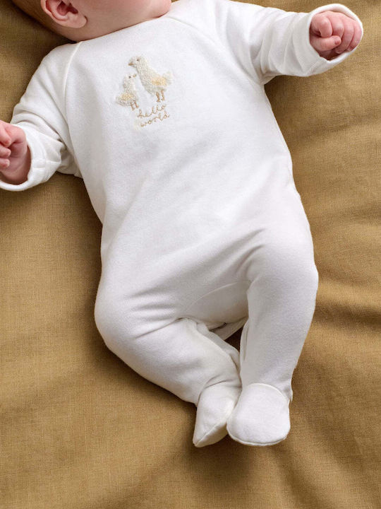 Mamas & Papas Bodysuit alb murdar