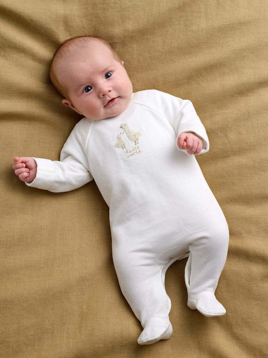 Mamas & Papas Bodysuit alb murdar