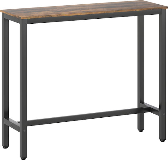 Bar Table Metal Brown 120x40x100cm
