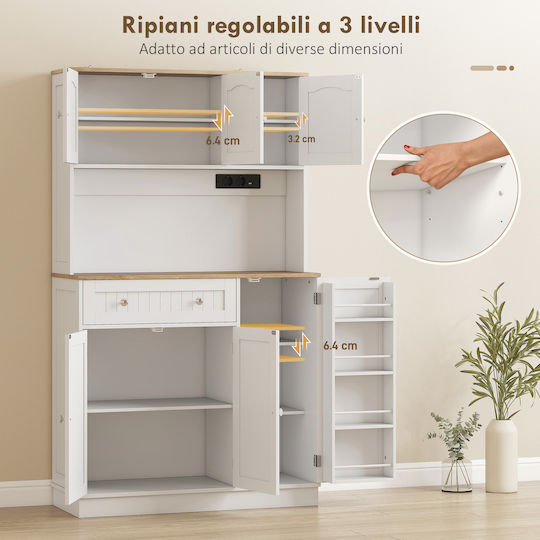 Lower Oven Cabinet White 100x40x173cm