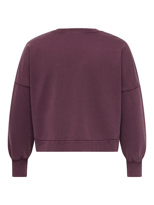 Long Women's Burgundy Sweatshirt