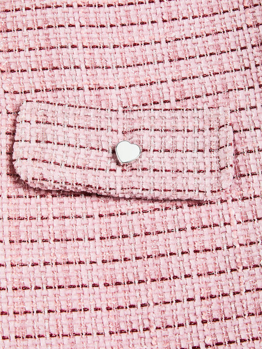 Mädchenkleid Ärmelloses Gestricktes Rosa