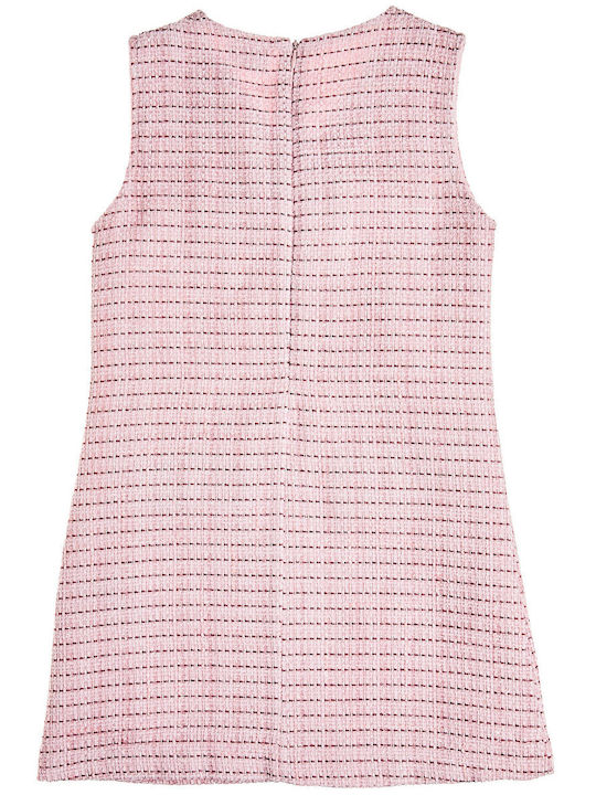 Mädchenkleid Ärmelloses Gestricktes Rosa