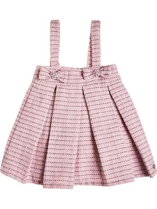 Mädchenkleid Ärmellos Gestrickt Ecru