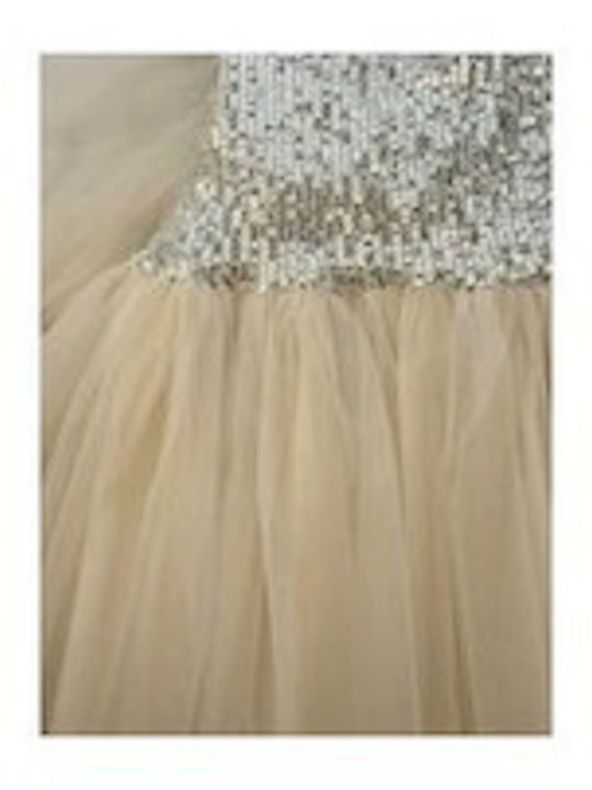 Kinderkleid aus Silber Tüll G508