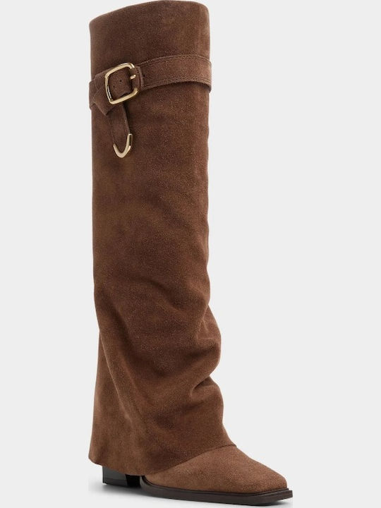 Damenstiefel Braun Wildleder