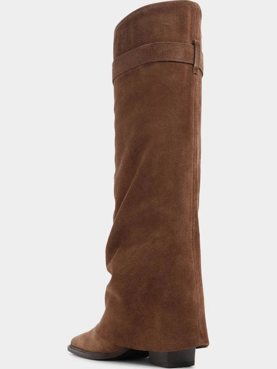 Damenstiefel Braun Wildleder