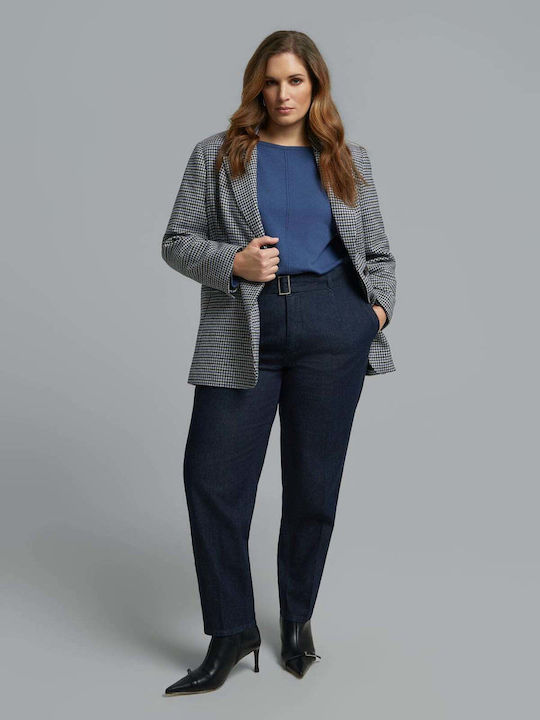 Mat Fashion Дамско Туид Сако Син 8603.4033.Н-blue