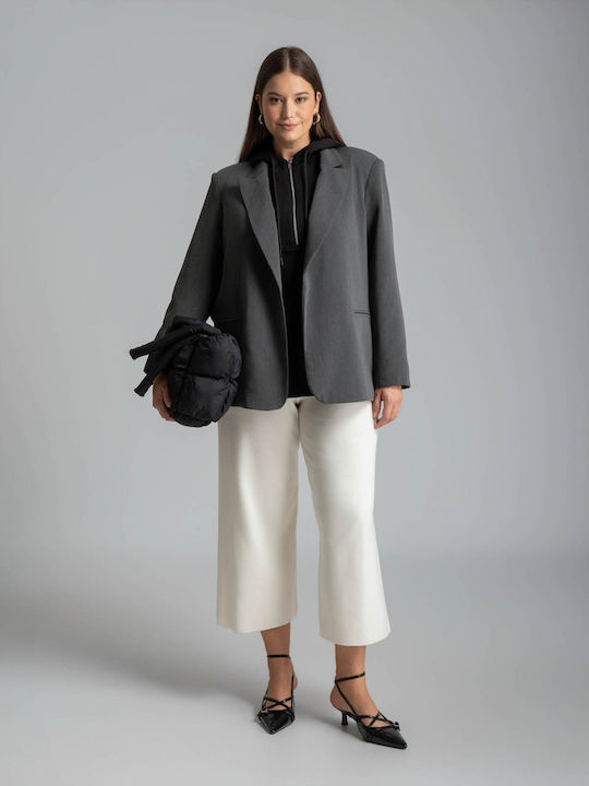 Mat Fashion Damen Blazer Grau 0039.4508.NETTO-Charcoal