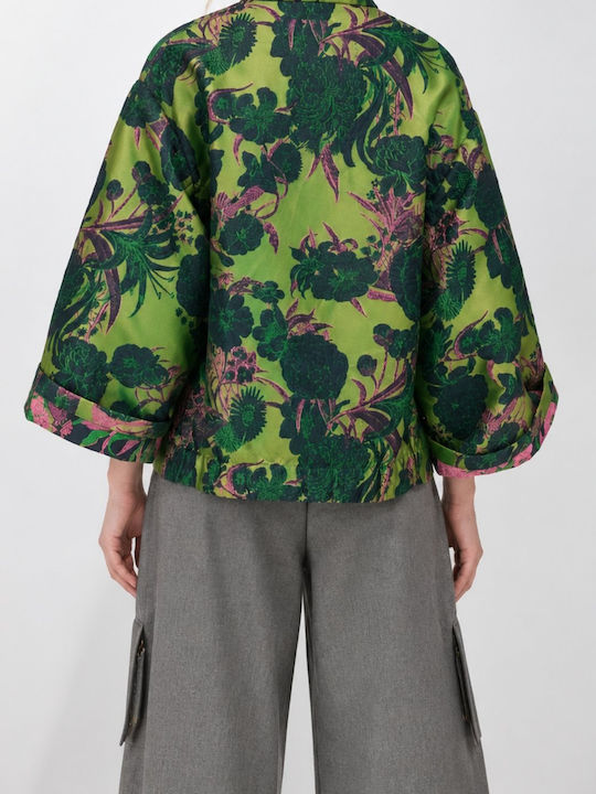 Psophia Kurzes Damen Blazer Blumen