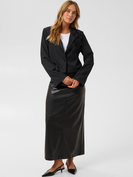 Kaffe Kaffe Kurzes Damen Blazer Dunkelgrau