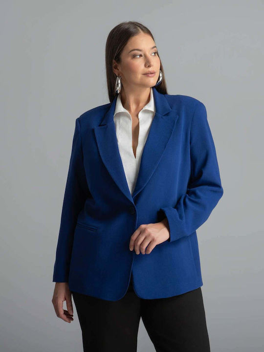 Mat Fashion Дамско Сако Син 0039.4508.НЕТТО-Royal-Blue