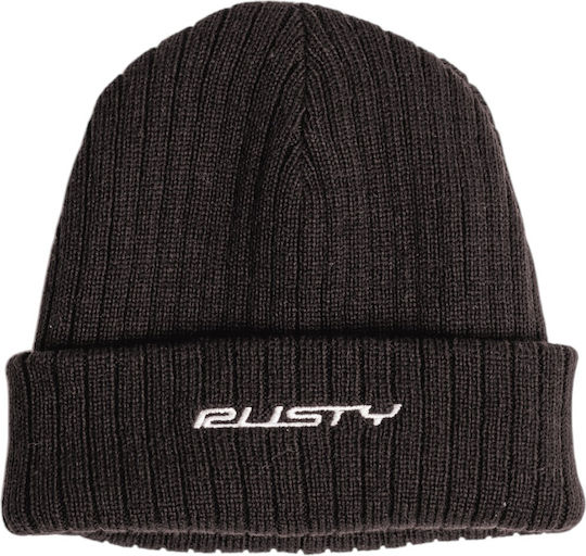 Beanie Männlicher Wendbarer Strickmütze in Schwarz