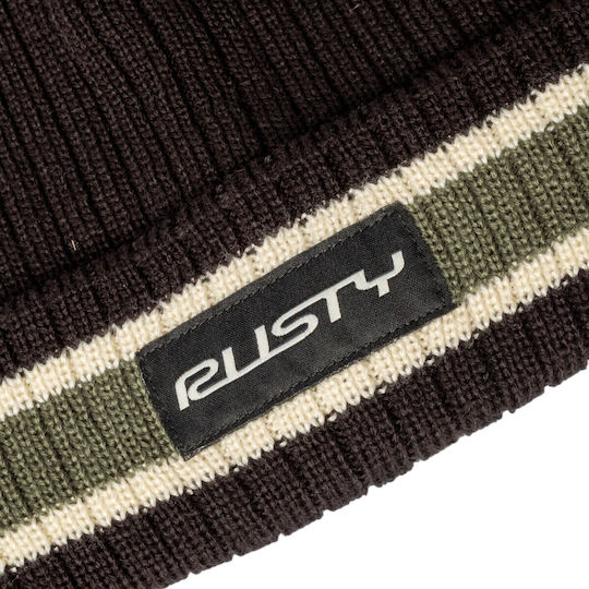 Beanie Männlicher Wendbarer Strickmütze in Schwarz