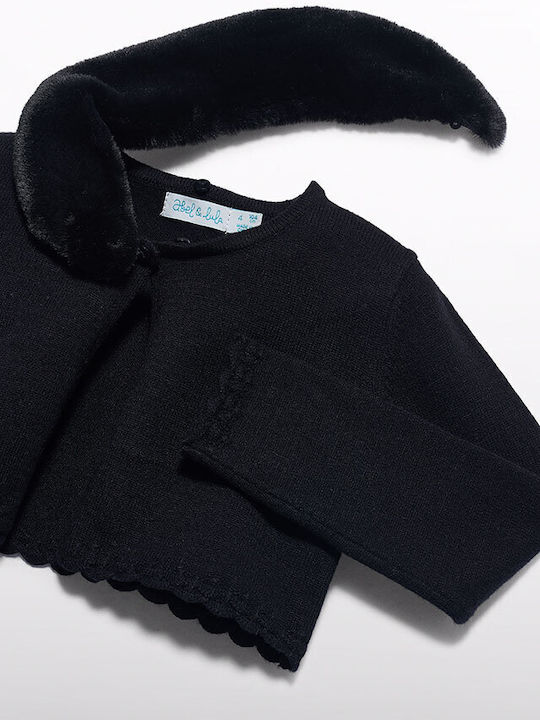 Kinder-Strickjacke Gestrickt Schwarz