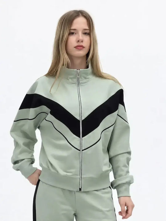 Kinder-Strickjacke Baumwolle Mint
