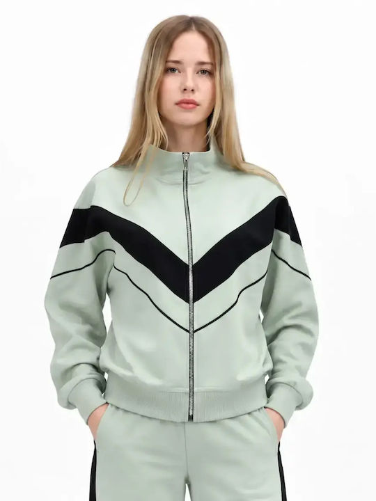 Kinder-Strickjacke Baumwolle Mint
