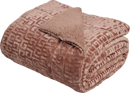 Das Home Комбинирано Одеяло с Пълнеж Hollowfiber Двойно 220x240см Sherpa Nude 12 togs