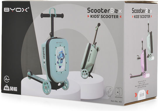 Byox Детска тротинетка ScooterBox с Три Колела за 2-5 Годишни Зеленa