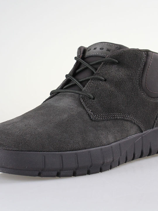 U Flextride Leder Chukka Herrenstiefel Grau