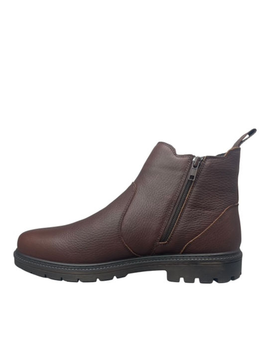 Leder Herrenstiefel Braun AN-03365-2-7