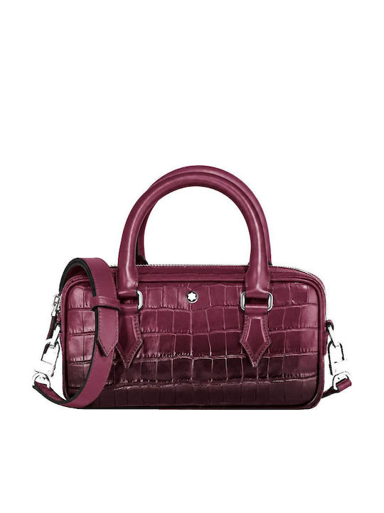 Leather Men's Shoulder / Crossbody Bag Burgundy