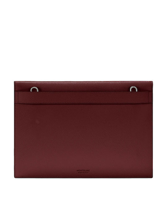 Leather Men's Shoulder / Crossbody Bag Burgundy