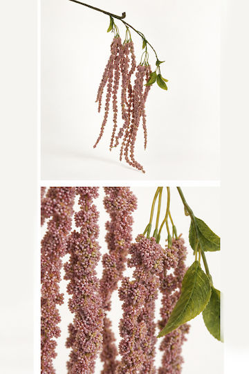 Amaranth Hanging Branch Lilac Flowers 0x0x114cm Monochrome Evergreens