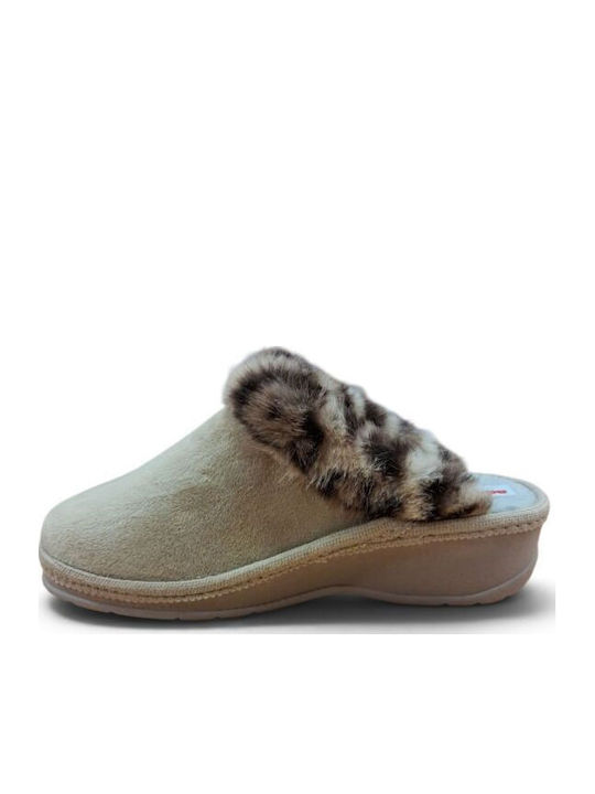 Damen Hausschuhe Beige