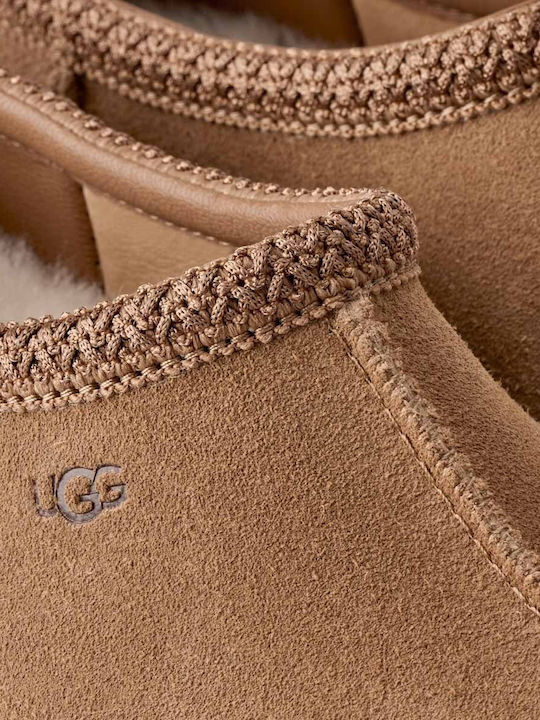 Tasman Leder Damen Hausschuhe Braune