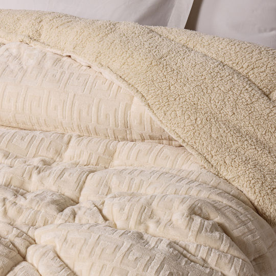 Das Home Sherpa Comforter Super Double 220x240 cm Taupe