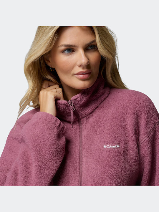 Damen Sportliche Strickjacke Rosa