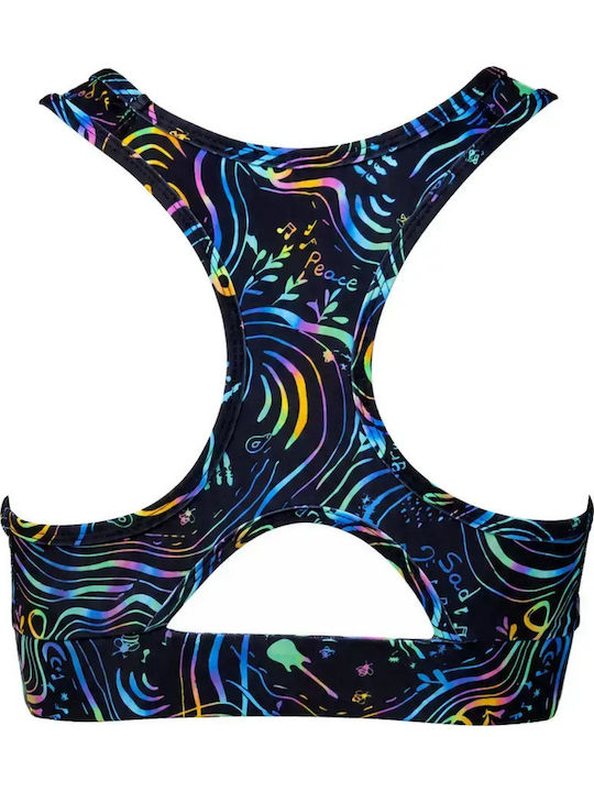 Women's Athletic Sports Bra Rainbow Night with Light Padding
