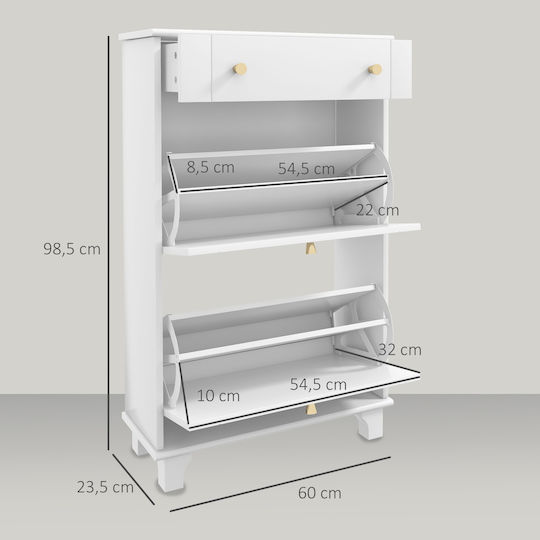 Ξύλινη Παπουτσοθήκη 60x23.5x98.5cm