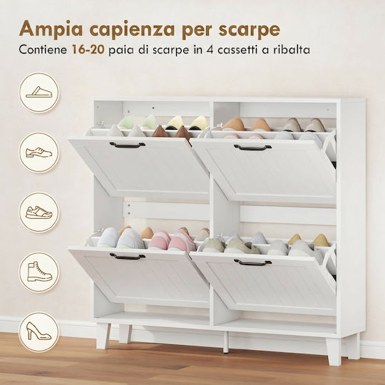 Wooden Shoe Organizer from Bamboo 99.5x24x93.3cm