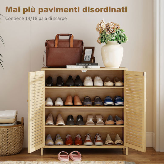Bamboo Shoe Organizer 80x35x80cm