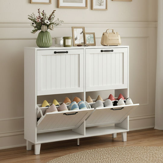 Wooden Shoe Organizer from Bamboo 99.5x24x93.3cm