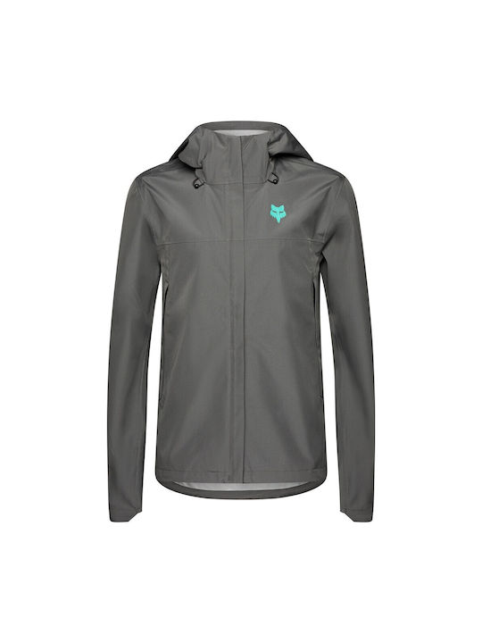 Fox Ranger Men's Waterproof Cycling Windbreaker Jacket Long Sleeve Grey