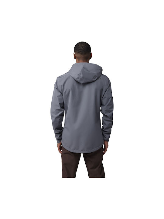 Fox Ranger Men's Waterproof Cycling Windbreaker Jacket Long Sleeve Grey