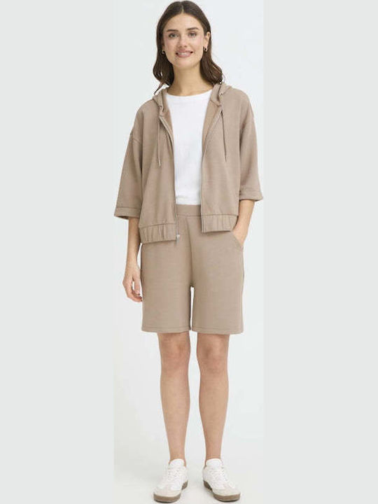 Women's High Waist Shorts Brown