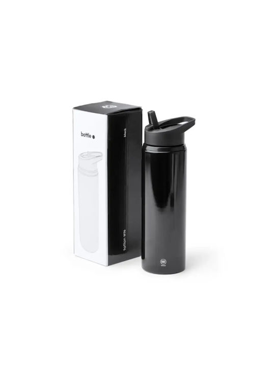 Roly Sports Stainless Steel Water Bottle 700ml Black