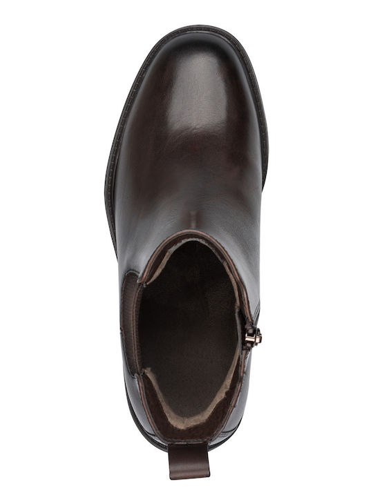 Leder Damen Stiefeletten Braun