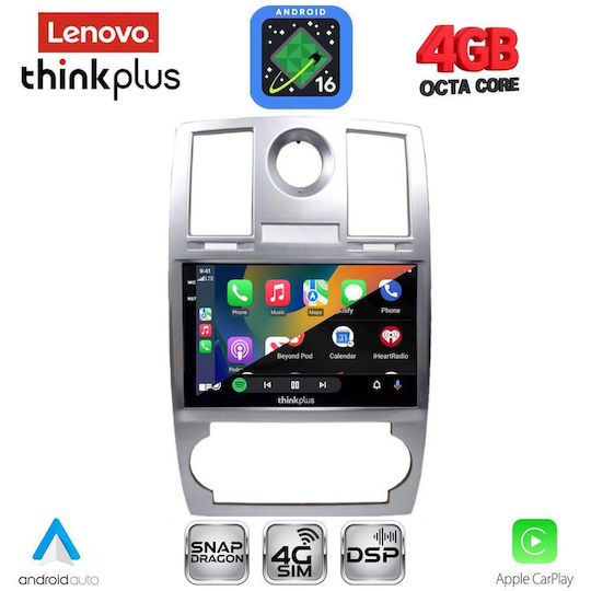 Lenovo Car Audio System Chrysler 300C 2005-2010 Bluetooth USB WiFi GPS Apple CarPlay Android Auto with 9" Touch Screen