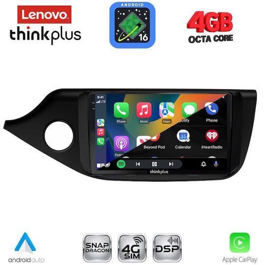 Lenovo Car Audio System for Kia Ceed 2012-2018 Bluetooth USB WiFi GPS Apple CarPlay Android Auto with 9" Touch Screen