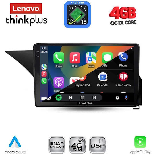 Lenovo Car Audio System for Mercedes-Benz E Class 2012-2014 (Bluetooth/USB/WiFi/GPS/Apple CarPlay/Android Auto) with 10" Touch Screen
